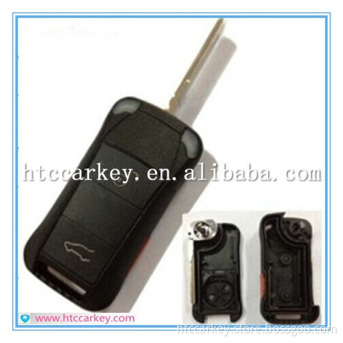 Top best quality car key shell for Porsche 3 Button Flip Remote Key Shell